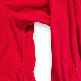Vintage Sears Shirt Adult MEDIUM Red Corduroy Workwear Loop Camp Collar USA 60s