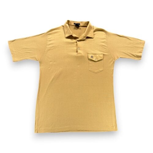Vintage Munsingwear Polo Shirt Adult EXTRA LARGE Yellow Gold Penguin USA 80s