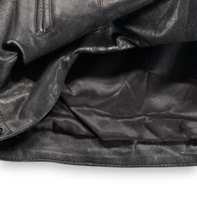 Vintage Hot Leathers Jacket Adult EXTRA LARGE Black Lace Up Western Biker 90s