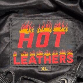 Vintage Hot Leathers Jacket Adult EXTRA LARGE Black Lace Up Western Biker 90s