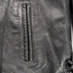 Vintage Hot Leathers Jacket Adult EXTRA LARGE Black Lace Up Western Biker 90s