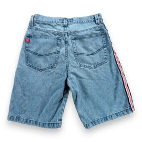 Vintage Unionbay Shorts Mens 32 Blue Baggy Wide Leg Jean Denim Skater Stripe Y2K