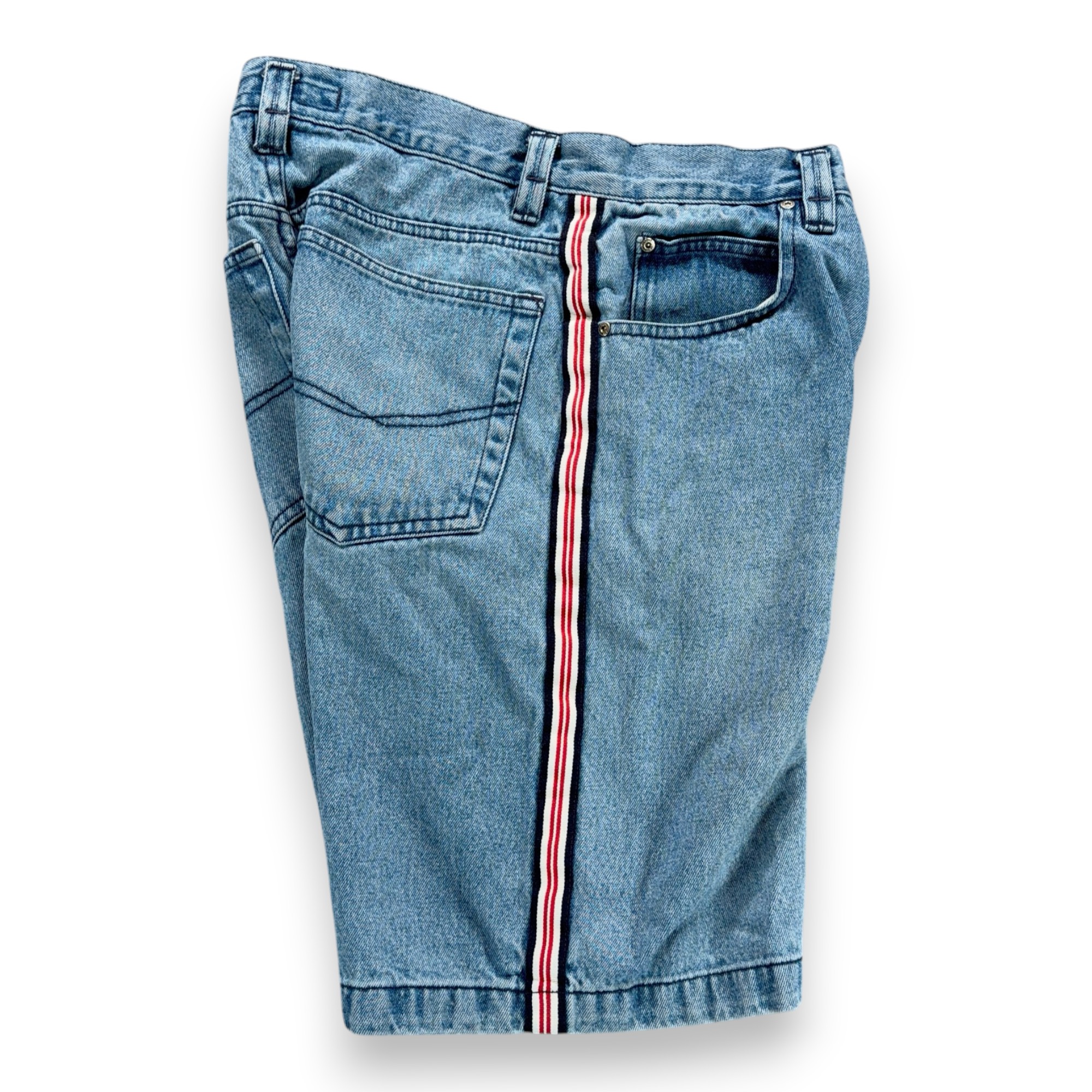 Vintage Unionbay Shorts Mens 32 Blue Baggy Wide Leg Jean Denim Skater Stripe Y2K-3 Vintage Unionbay Shorts Mens 32 Blue Baggy Wide Leg Jean Denim Skater Stripe Y2K