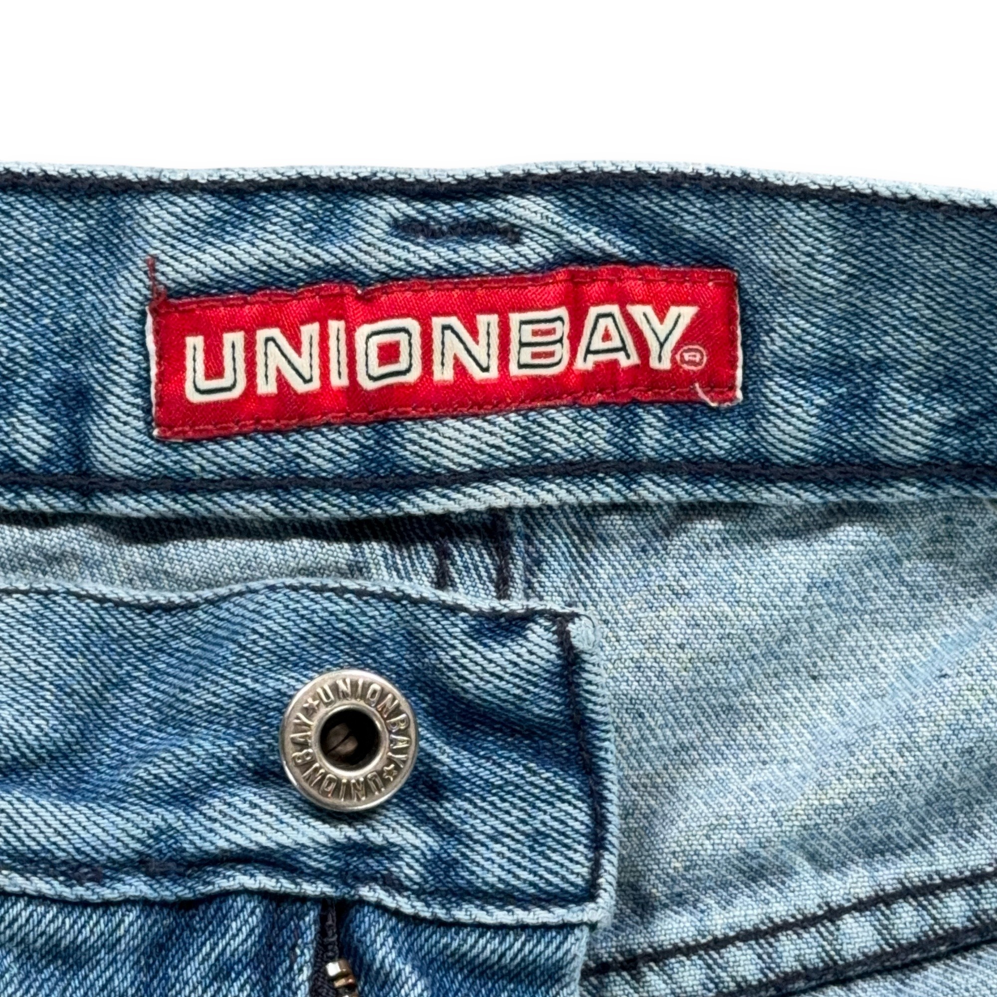 Vintage Unionbay Shorts Mens 32 Blue Baggy Wide Leg Jean Denim Skater Stripe Y2K-6 Vintage Unionbay Shorts Mens 32 Blue Baggy Wide Leg Jean Denim Skater Stripe Y2K