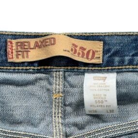 Vintage Levis 550 Jeans Mens 36x32 Blue Denim Relaxed Dark Wash 38x30 Tag Y2K