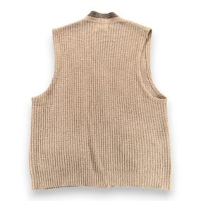Vintage Pilgrim Sweater Adult MEDIUM Brown Cardigan Vest Sears Lamb Wool USA 60s