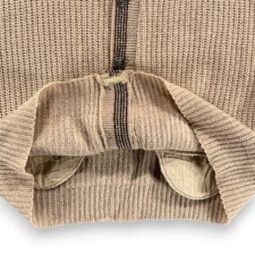 Vintage Pilgrim Sweater Adult MEDIUM Brown Cardigan Vest Sears Lamb Wool USA 60s