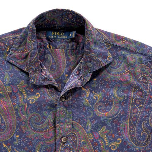Polo Ralph Lauren Shirt Adult SMALL Blue Purple Paisley Cotton Button Up Preppy-2 Polo Ralph Lauren Shirt Adult SMALL Blue Purple Paisley Cotton Button Up Preppy