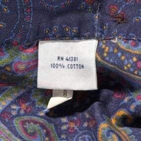 Polo Ralph Lauren Shirt Adult SMALL Blue Purple Paisley Cotton Button Up Preppy