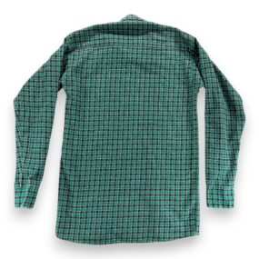 Vintage Red Oak Shirt Adult SMALL Green Black Checkered Flannel Ranch USA 90s