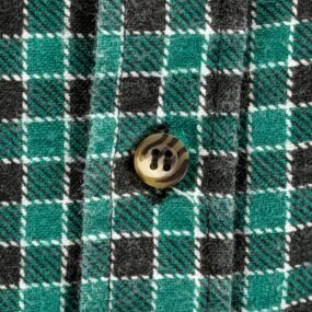 Vintage Red Oak Shirt Adult SMALL Green Black Checkered Flannel Ranch USA 90s