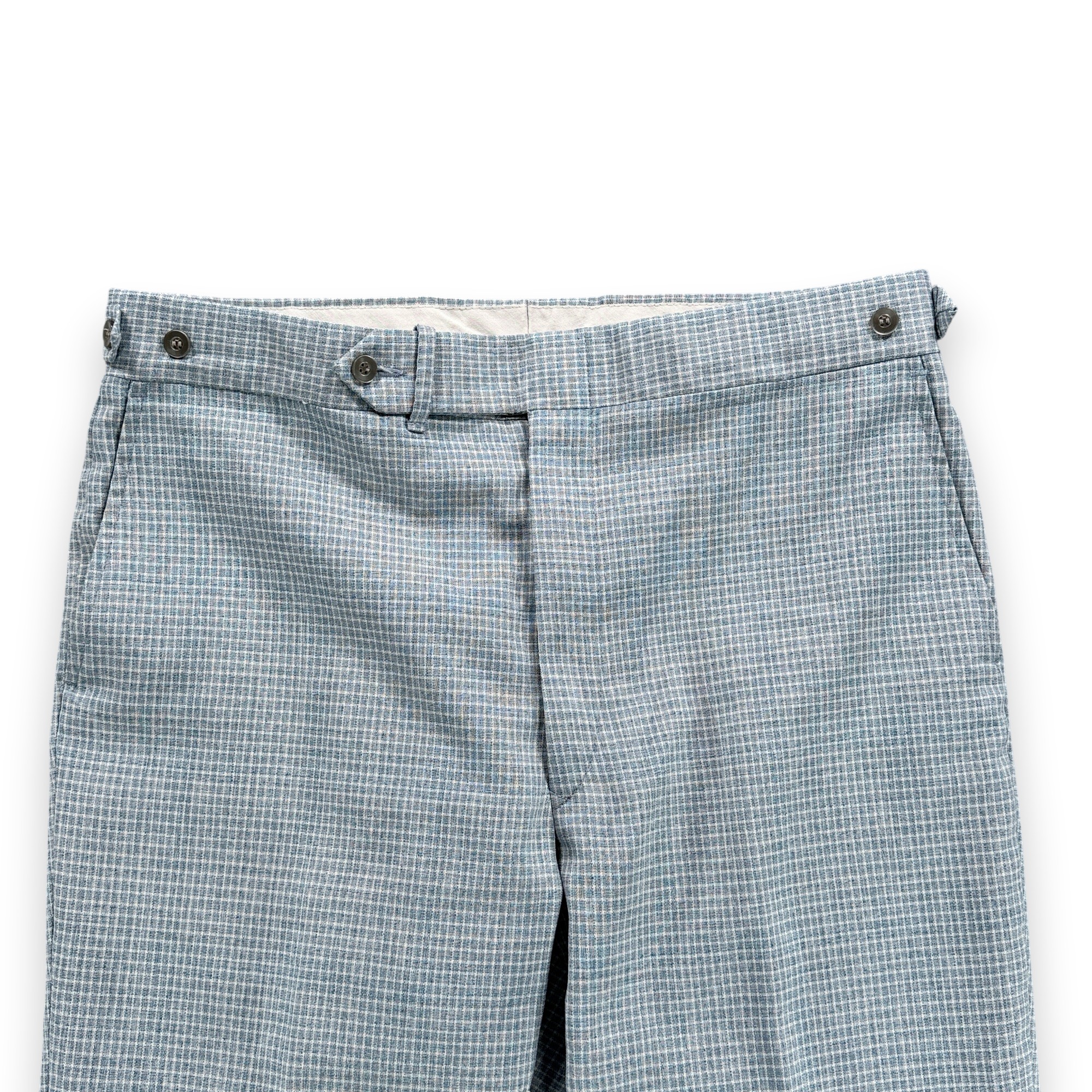 Vintage Disco Pants Mens 34x30 Blue Checkered Plaid Flared Talon YKK Funky 70s-3 Vintage Disco Pants Mens 34x30 Blue Checkered Plaid Flared Talon YKK Funky 70s