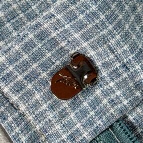 Vintage Disco Pants Mens 34x30 Blue Checkered Plaid Flared Talon YKK Funky 70s