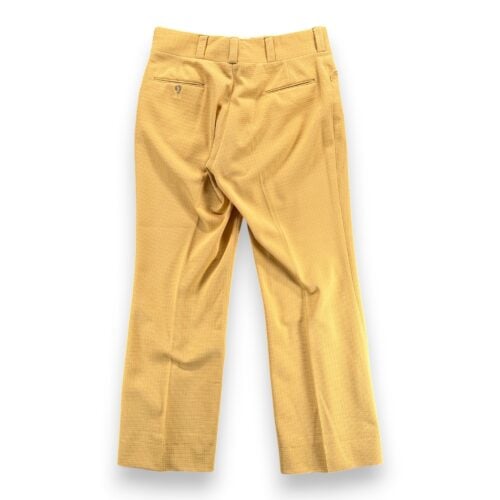 Vintage Disco Pants Mens 34×30 Yellow Textured Flared Talon Zip Funky 70s-2 Vintage Disco Pants Mens 34x30 Yellow Textured Flared Talon Zip Funky 70s