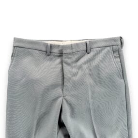 Vintage Disco Pants Mens 36x28 Gray Flared Talon Zipper Gusset Funky 70s