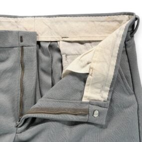 Vintage Disco Pants Mens 36x28 Gray Flared Talon Zipper Gusset Funky 70s