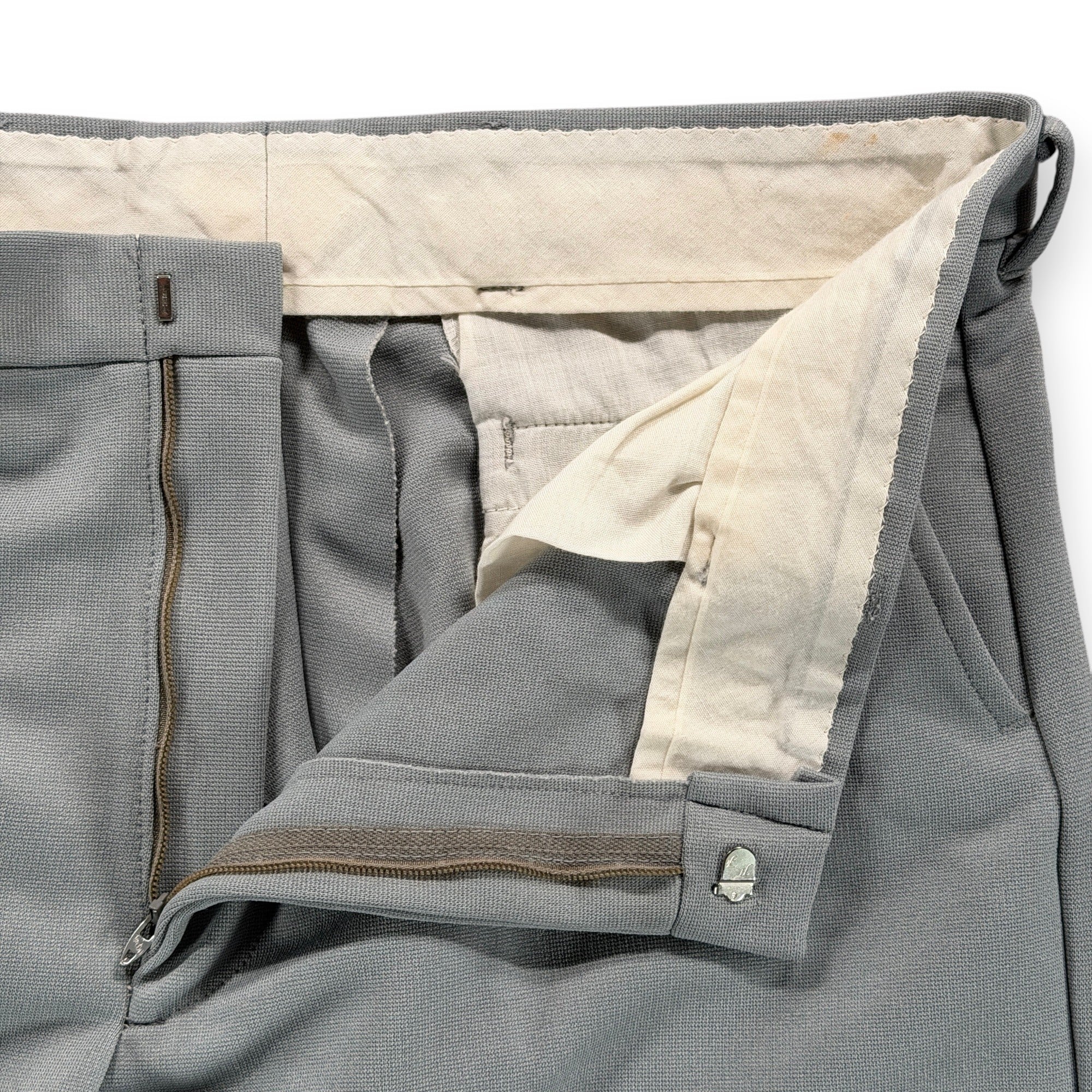 Vintage Disco Pants Mens 36x28 Gray Flared Talon Zipper Gusset Funky 70s-4 Vintage Disco Pants Mens 36x28 Gray Flared Talon Zipper Gusset Funky 70s