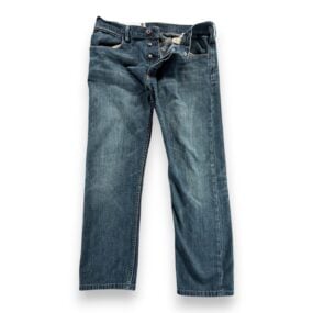 Gap Jeans Mens 33x29 Blue Cotton Dark Wash Denim Morrison Button Fly Faded
