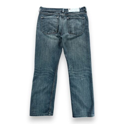 Gap Jeans Mens 33×29 Blue Cotton Dark Wash Denim Morrison Button Fly Faded-2 Gap Jeans Mens 33x29 Blue Cotton Dark Wash Denim Morrison Button Fly Faded