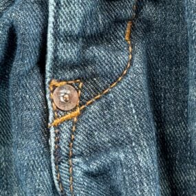 Gap Jeans Mens 33x29 Blue Cotton Dark Wash Denim Morrison Button Fly Faded