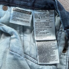 Levis 501 Jeans Mens 32x30 Blue Dark Wash Customized Taper Button Fly 32x32 Tag