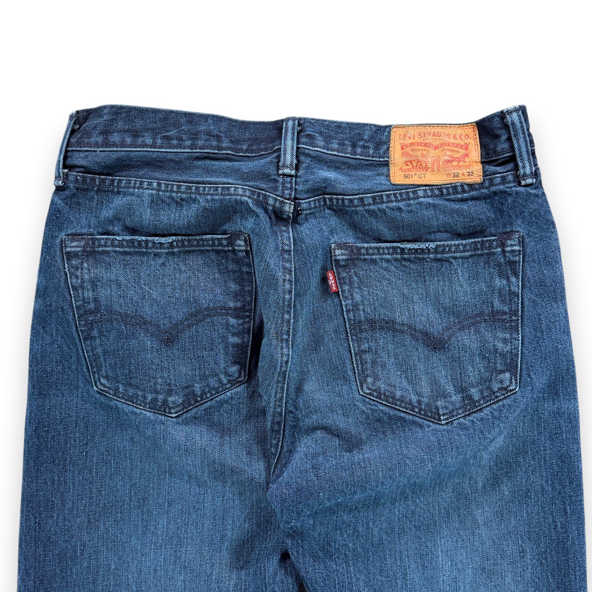Levis 501 Jeans Mens 32x30 Blue Dark Wash Customized Taper Button Fly 32x32 Tag-6 Levis 501 Jeans Mens 32x30 Blue Dark Wash Customized Taper Button Fly 32x32 Tag