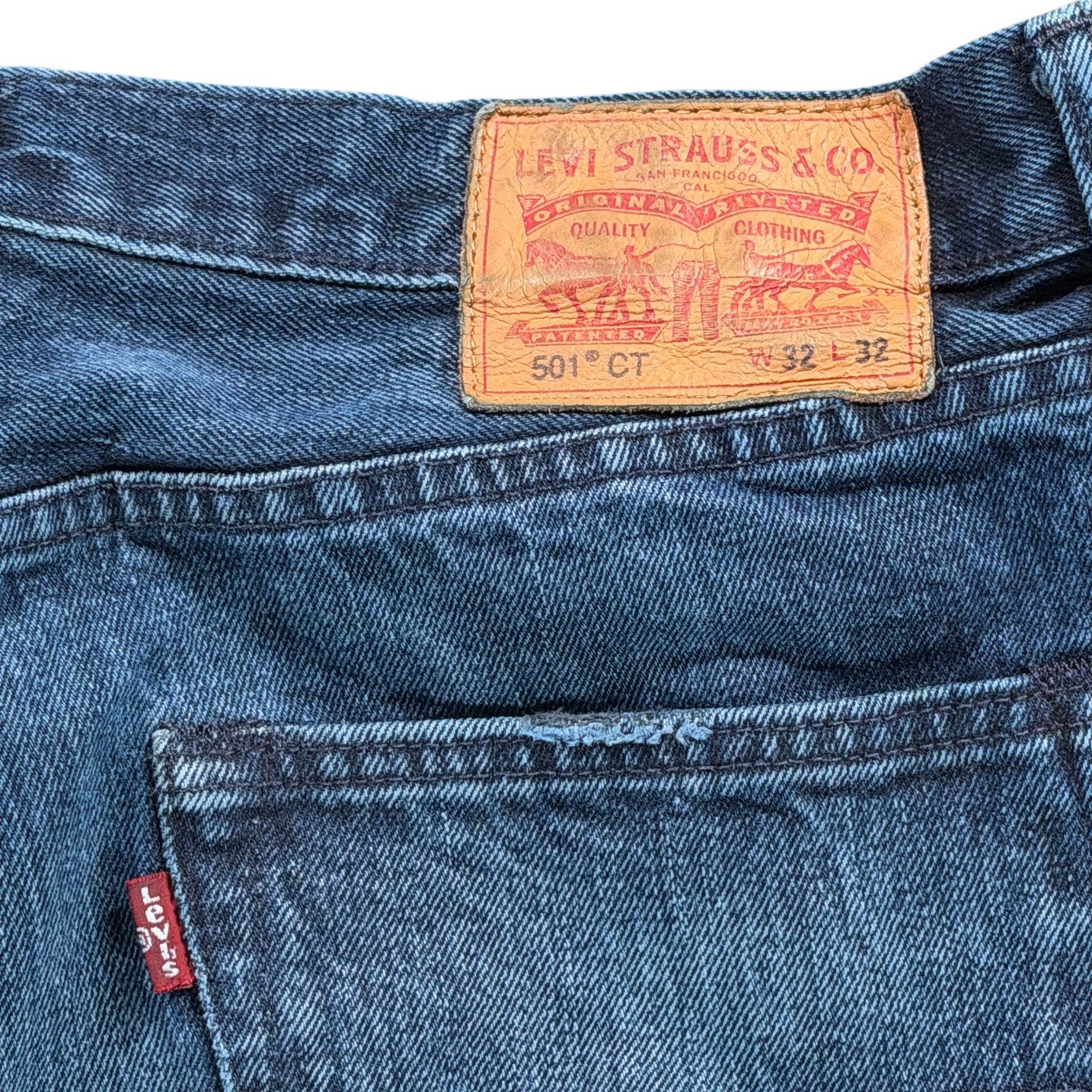 Levis 501 Jeans Mens 32x30 Blue Dark Wash Customized Taper Button Fly 32x32 Tag-7 Levis 501 Jeans Mens 32x30 Blue Dark Wash Customized Taper Button Fly 32x32 Tag