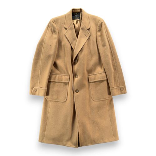 Vintage Hart Schaffner Marx Coat Adult LARGE Brown Camel Hair Trumpeter USA 70s