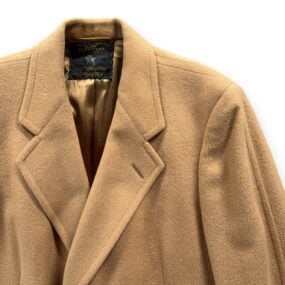 Vintage Hart Schaffner Marx Coat Adult LARGE Brown Camel Hair Trumpeter USA 70s