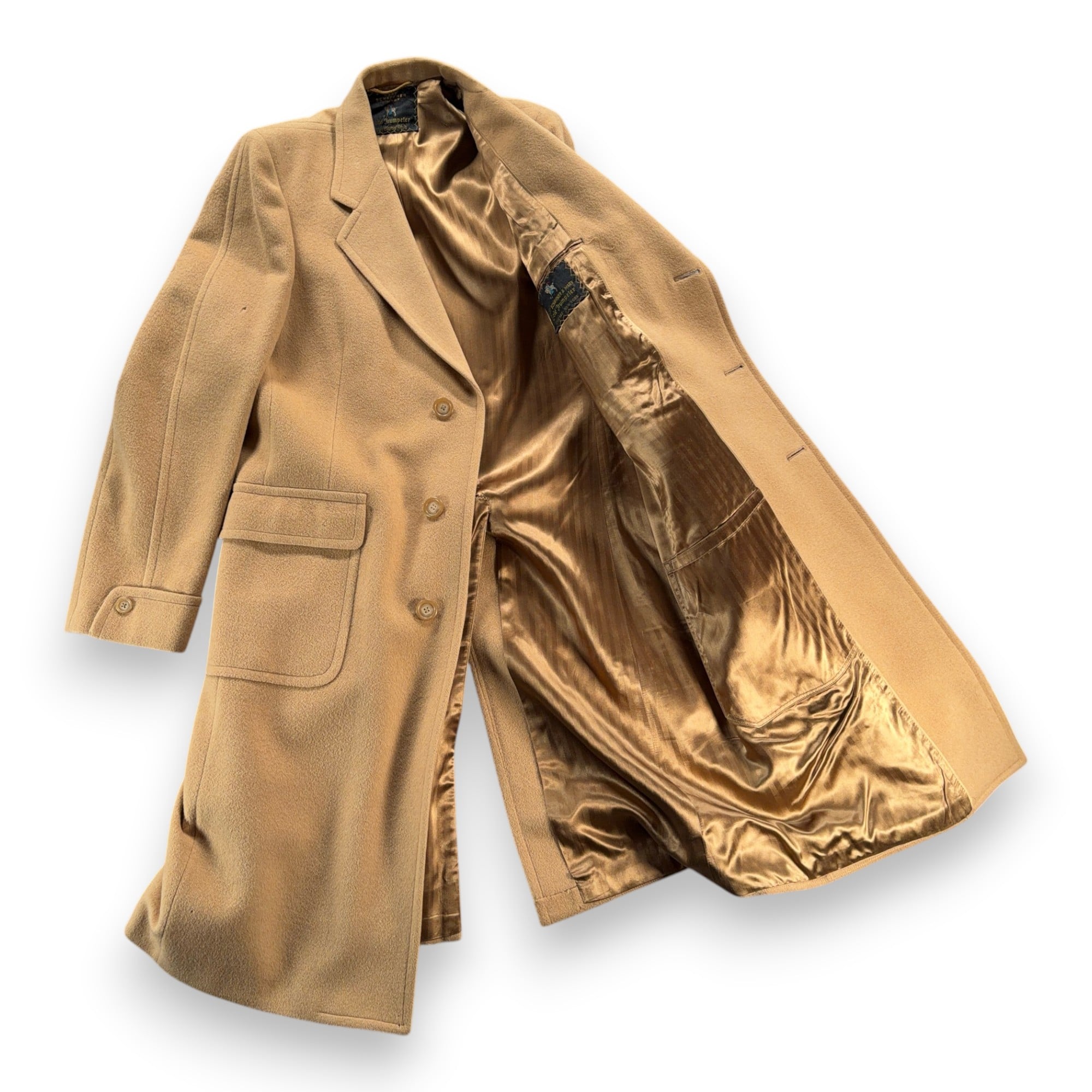 Vintage Hart Schaffner Marx Coat Adult LARGE Brown Camel Hair Trumpeter USA 70s-4 Vintage Hart Schaffner Marx Coat Adult LARGE Brown Camel Hair Trumpeter USA 70s
