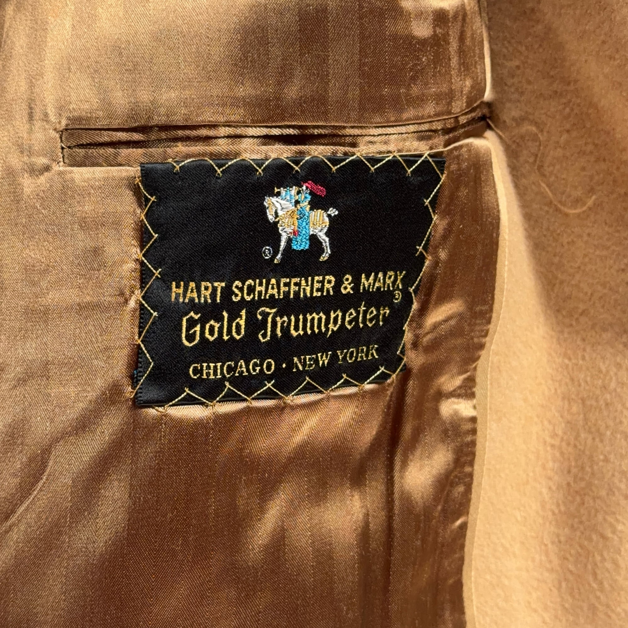 Vintage Hart Schaffner Marx Coat Adult LARGE Brown Camel Hair Trumpeter USA 70s-5 Vintage Hart Schaffner Marx Coat Adult LARGE Brown Camel Hair Trumpeter USA 70s