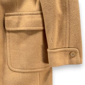 Vintage Hart Schaffner Marx Coat Adult LARGE Brown Camel Hair Trumpeter USA 70s