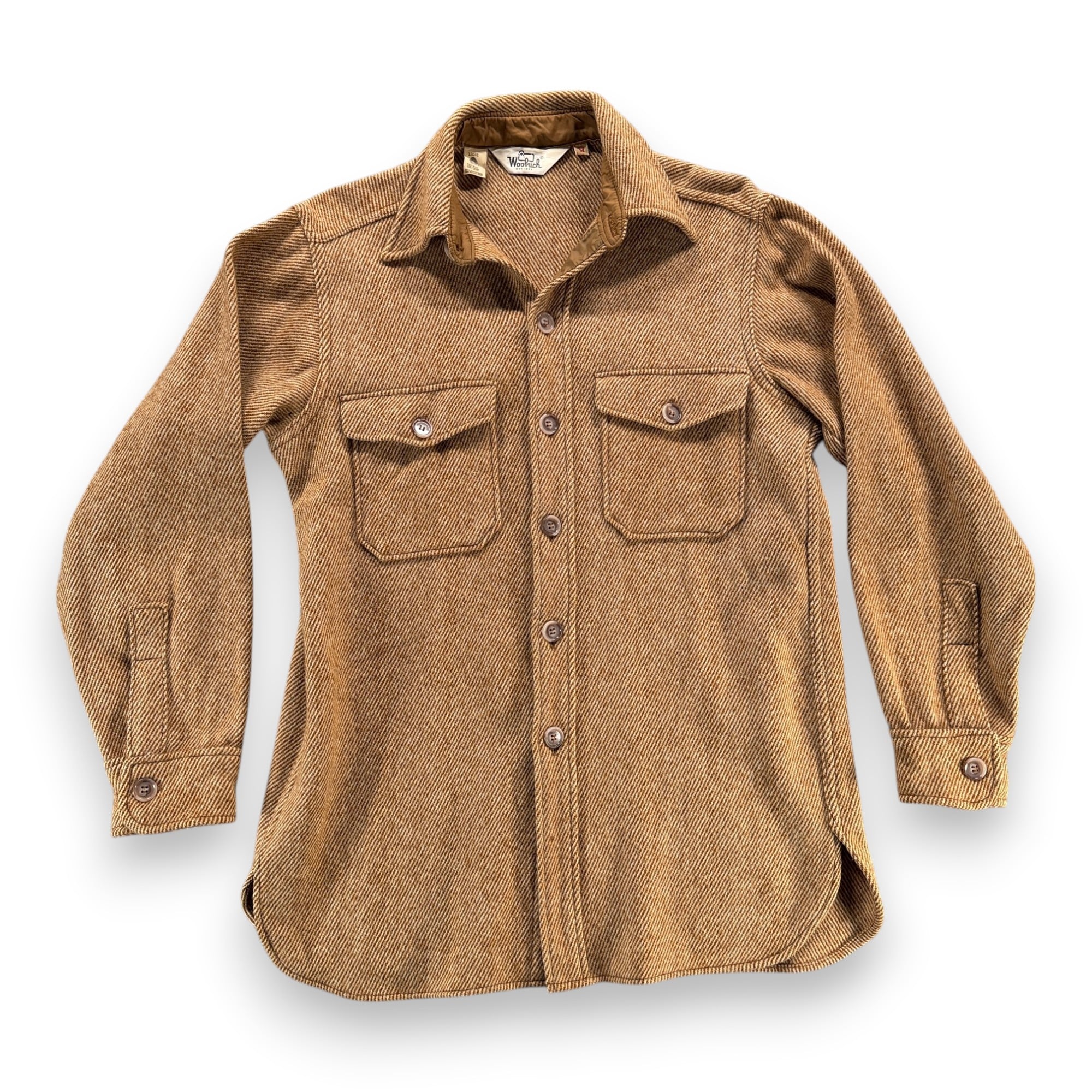 Vintage Woolrich Shirt Adult MEDIUM Brown Wool Blend Twill Workwear Heritage 70s-1 Vintage Woolrich Shirt Adult MEDIUM Brown Wool Blend Twill Workwear Heritage 70s