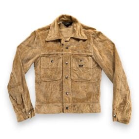 Vintage Lee Jacket Womens SMALL Brown Corduroy Velour Snap Trucker USA 70s