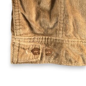 Vintage Lee Jacket Womens SMALL Brown Corduroy Velour Snap Trucker USA 70s