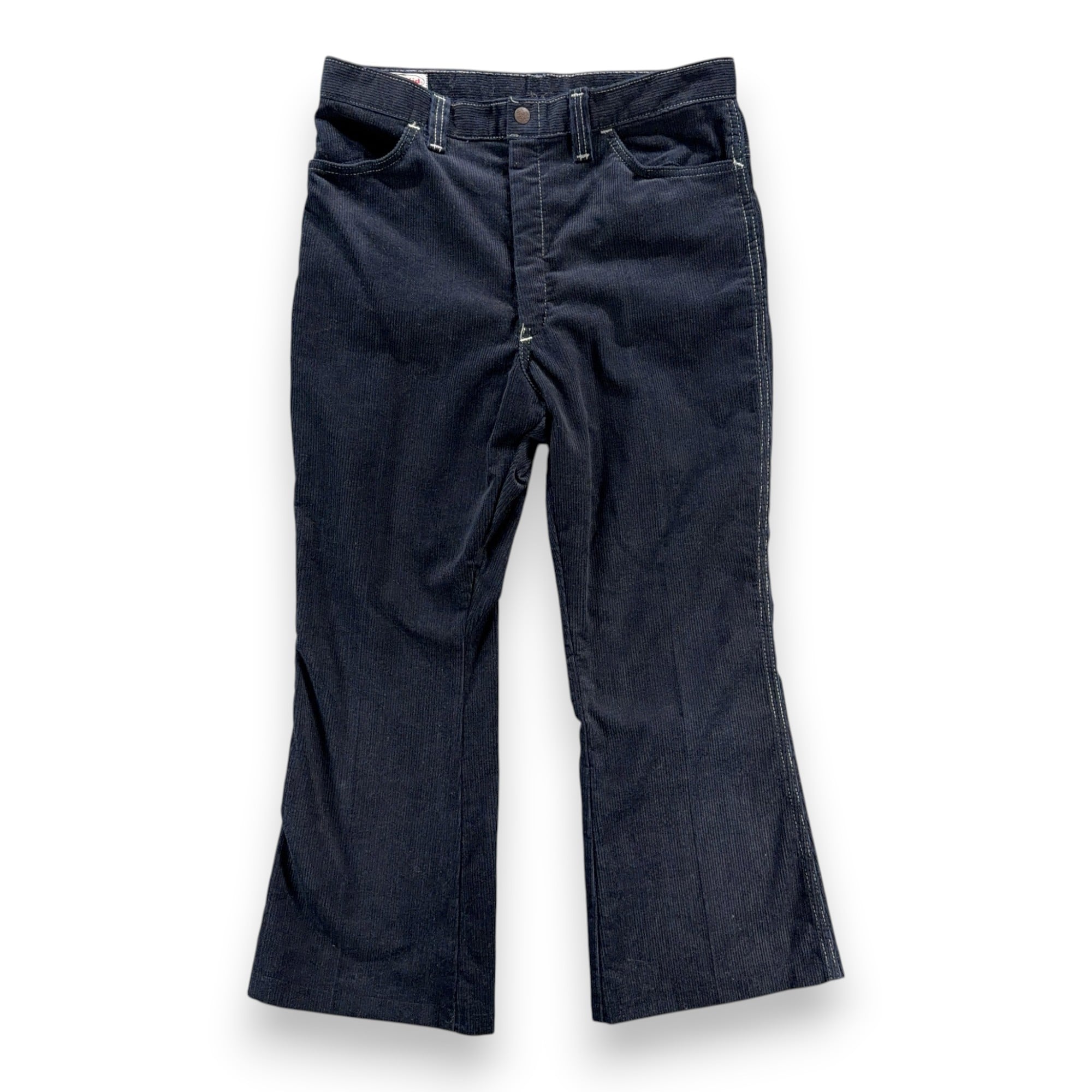 Vintage Billy The Kid Pants Mens 32x25 Blue Corduroy Talon Zipper Youth USA 70s-1 Vintage Billy The Kid Pants Mens 32x25 Blue Corduroy Talon Zipper Youth USA 70s