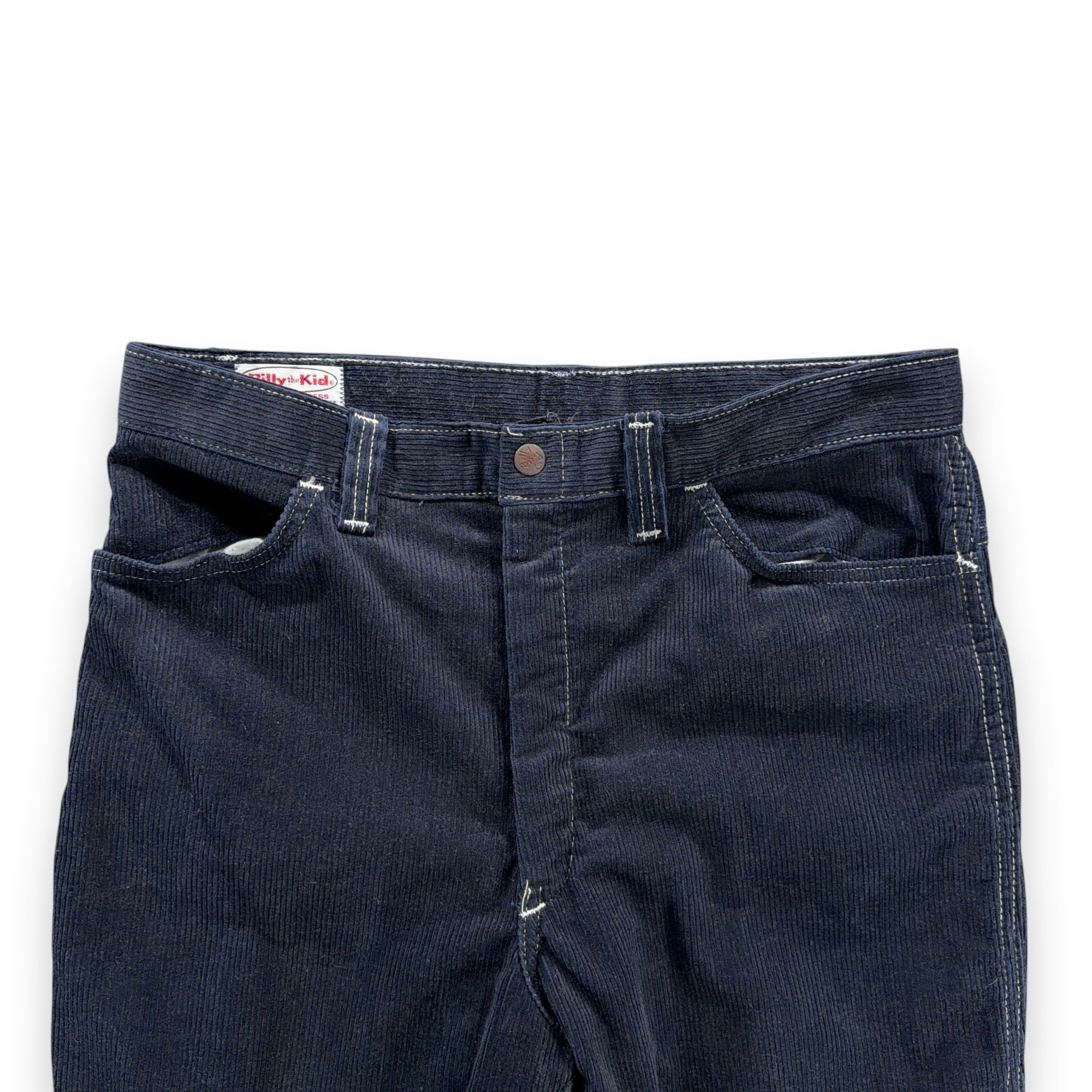Vintage Billy The Kid Pants Mens 32x25 Blue Corduroy Talon Zipper Youth USA 70s-3 Vintage Billy The Kid Pants Mens 32x25 Blue Corduroy Talon Zipper Youth USA 70s