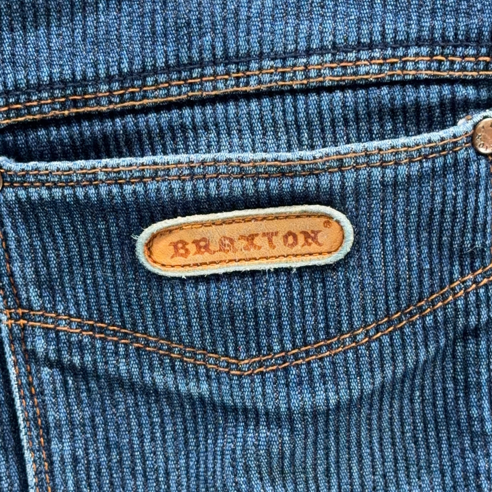 Vintage Braxton Jeans Mens 34x29 Blue Corduroy Denim Stretch Faded Whisker 90s-10 Vintage Braxton Jeans Mens 34x29 Blue Corduroy Denim Stretch Faded Whisker 90s