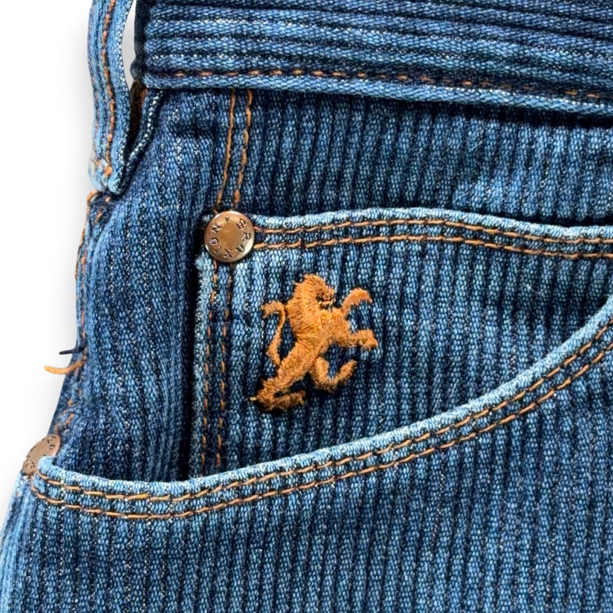 Vintage Braxton Jeans Mens 34x29 Blue Corduroy Denim Stretch Faded Whisker 90s-4 Vintage Braxton Jeans Mens 34x29 Blue Corduroy Denim Stretch Faded Whisker 90s