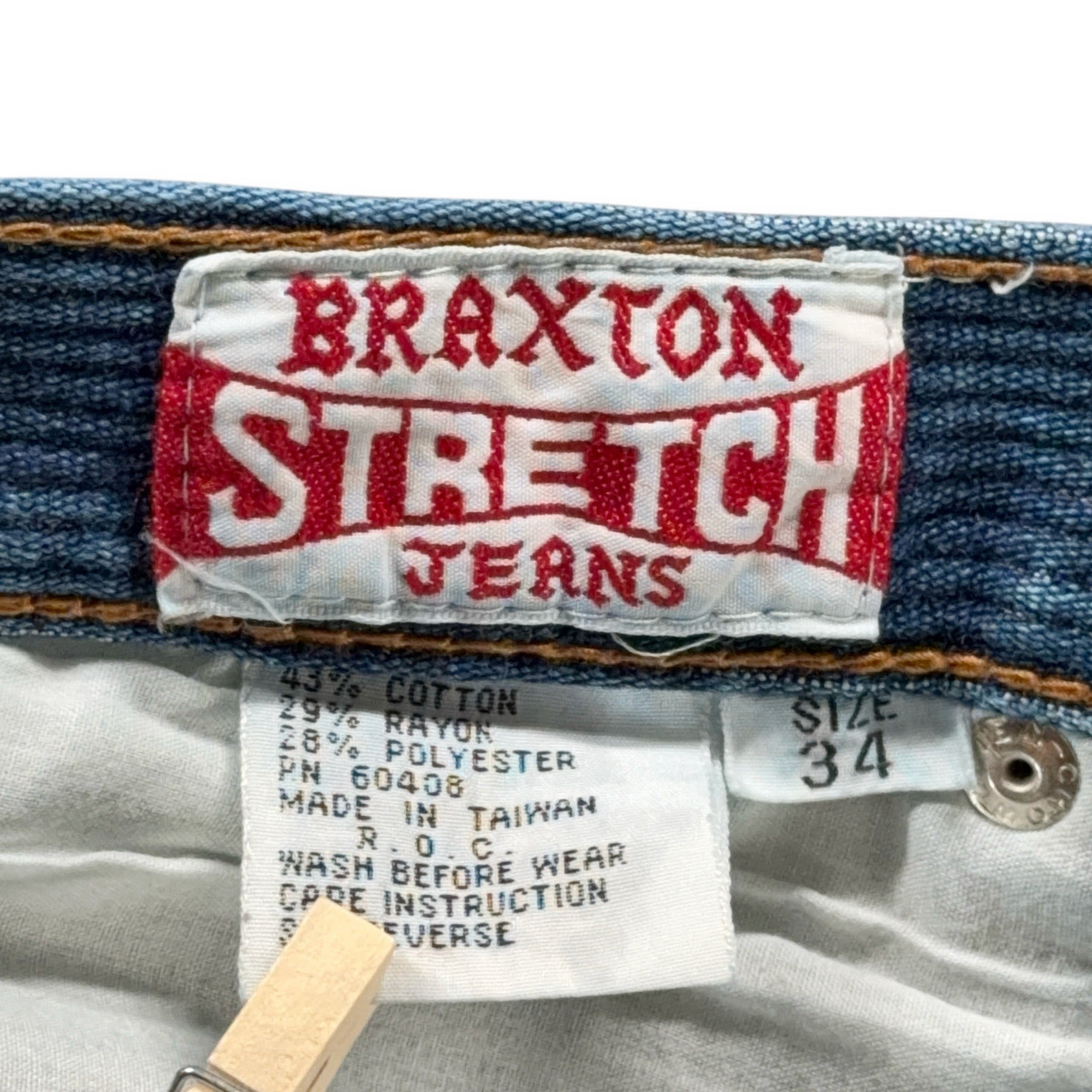 Vintage Braxton Jeans Mens 34x29 Blue Corduroy Denim Stretch Faded Whisker 90s-8 Vintage Braxton Jeans Mens 34x29 Blue Corduroy Denim Stretch Faded Whisker 90s