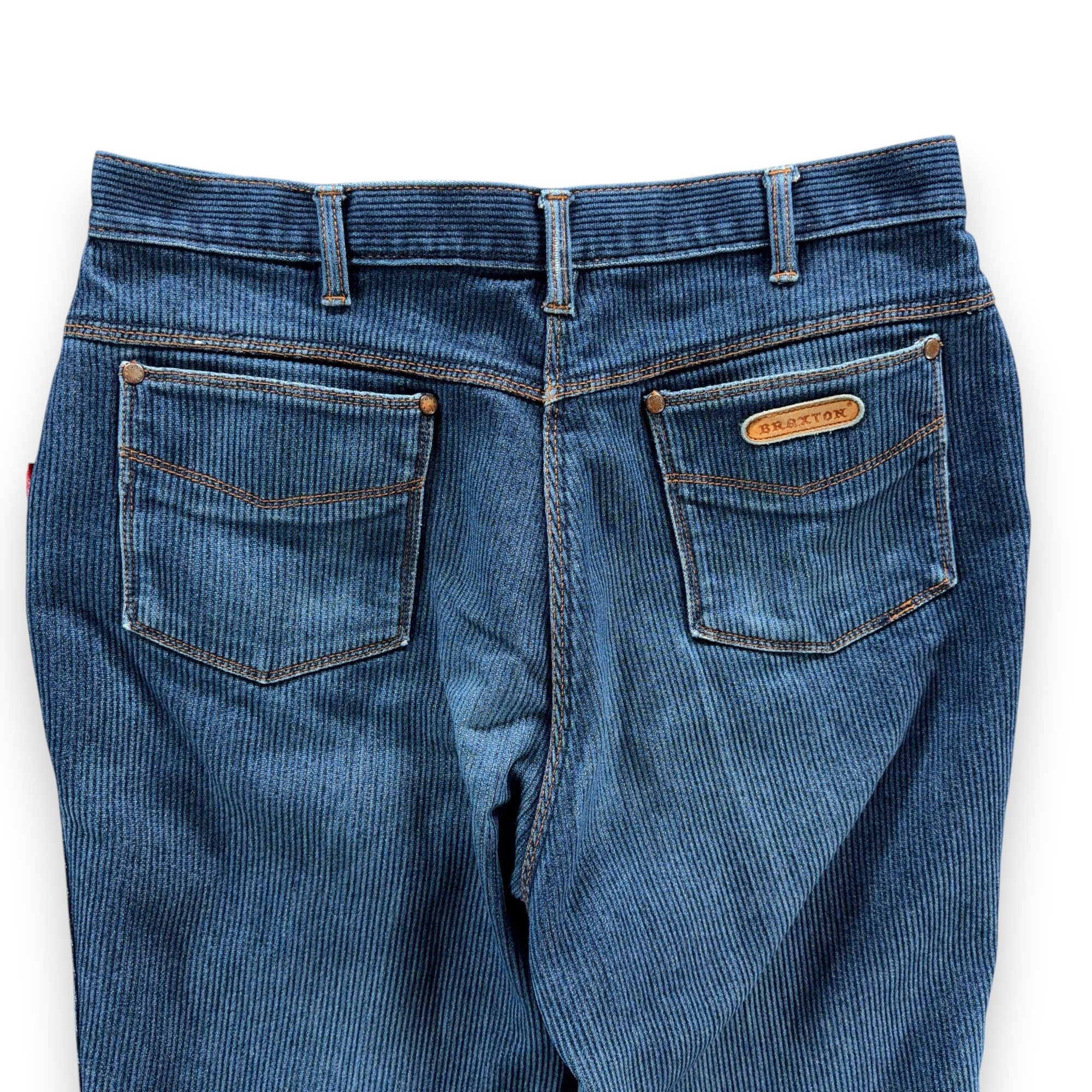 Vintage Braxton Jeans Mens 34x29 Blue Corduroy Denim Stretch Faded Whisker 90s-9 Vintage Braxton Jeans Mens 34x29 Blue Corduroy Denim Stretch Faded Whisker 90s
