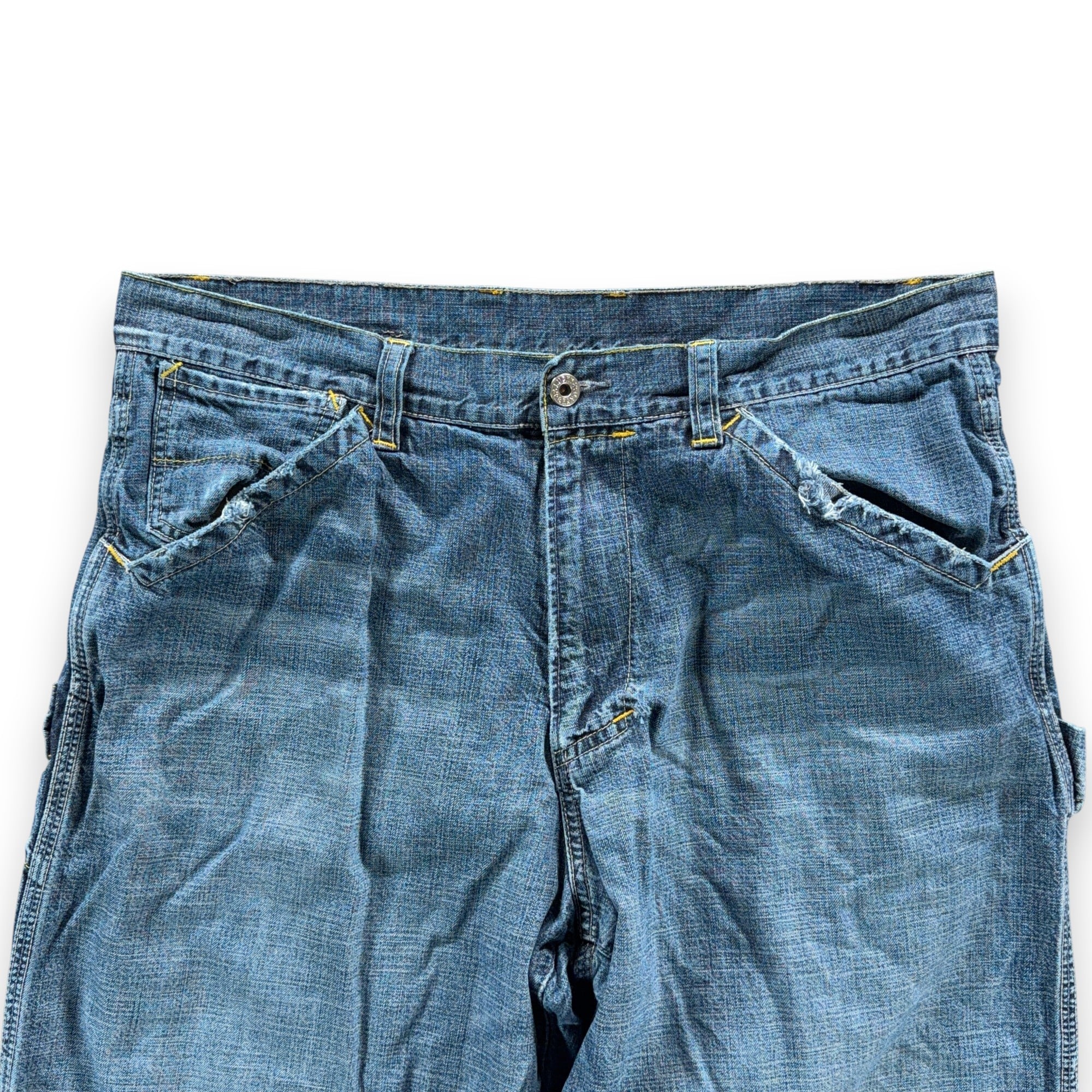Vintage Lucky Brand Jeans Mens 34x32 Blue Carpenter Dungarees Cotton Denim 90s-3 Vintage Lucky Brand Jeans Mens 34x32 Blue Carpenter Dungarees Cotton Denim 90s