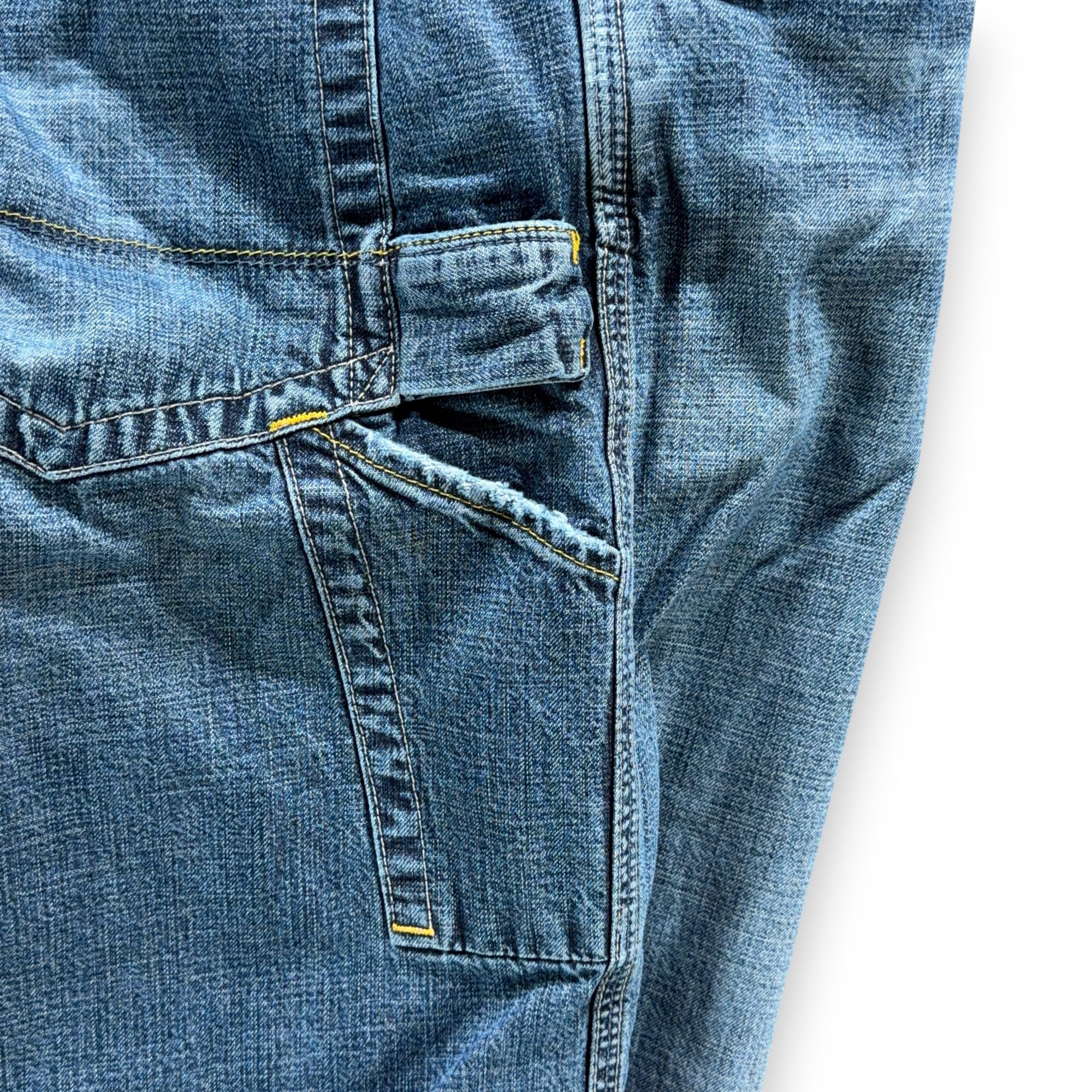 Vintage Lucky Brand Jeans Mens 34x32 Blue Carpenter Dungarees Cotton Denim 90s-7 Vintage Lucky Brand Jeans Mens 34x32 Blue Carpenter Dungarees Cotton Denim 90s