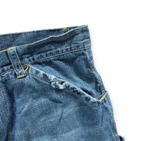 Vintage Lucky Brand Jeans Mens 34x32 Blue Carpenter Dungarees Cotton Denim 90s