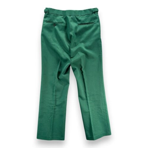 Vintage Pants Mens 32×30 Green Talon Zipper Side Adjuster Leisure Creased 70s-2 Vintage Pants Mens 32x30 Green Talon Zipper Side Adjuster Leisure Creased 70s