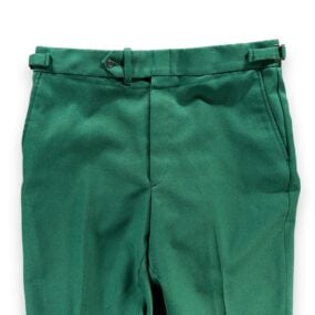 Vintage Pants Mens 32x30 Green Talon Zipper Side Adjuster Leisure Creased 70s