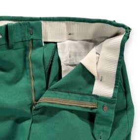 Vintage Pants Mens 32x30 Green Talon Zipper Side Adjuster Leisure Creased 70s