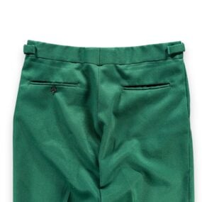 Vintage Pants Mens 32x30 Green Talon Zipper Side Adjuster Leisure Creased 70s