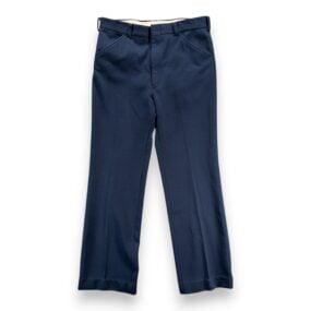 Vintage Pants Mens 32x30 Blue YKK Zipper Talon Hardware Textured Leisure 70s