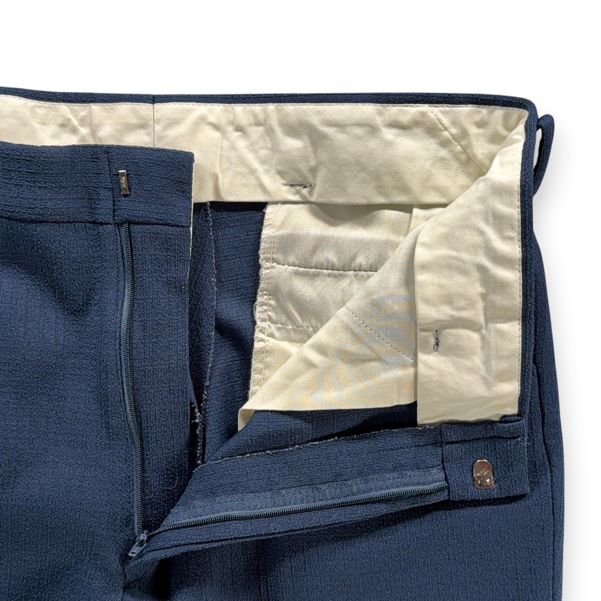 Vintage Pants Mens 32x30 Blue YKK Zipper Talon Hardware Textured Leisure 70s-4 Vintage Pants Mens 32x30 Blue YKK Zipper Talon Hardware Textured Leisure 70s